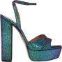 Aquazzura Kleurrijke platform sandalen met mozaïek detail - Thumbnail 1