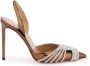 Aquazzura Slingback pumps met spiegelende kristaldetail Brown Dames - Thumbnail 1
