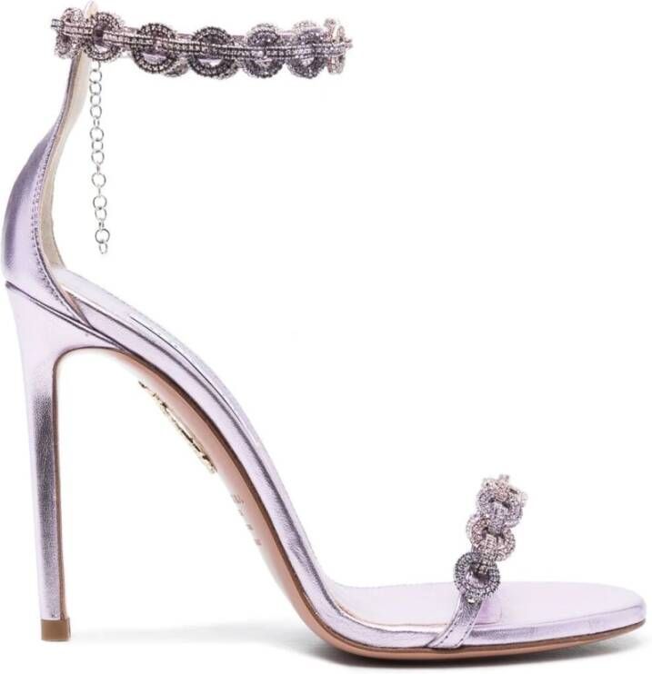 Aquazzura Kristalversierde 110mm sandalen Purple Dames