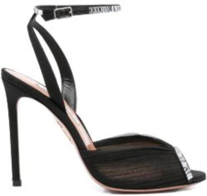 Aquazzura Kristalversierde Mesh Sandalen
