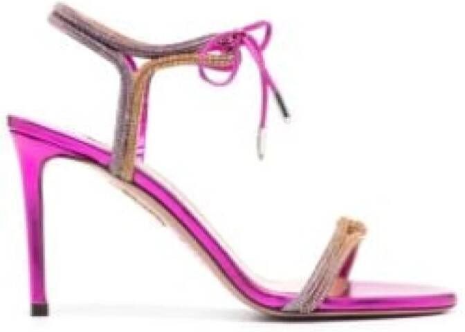 Aquazzura Kristalversierde sandalen Pink Dames