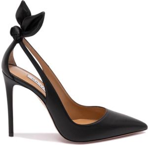 Aquazzura Leren Strik Pumps Zwart Dames
