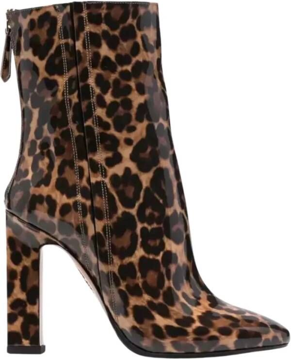 Aquazzura Luipaardprint Hoge Hak Enkellaarzen