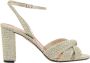 Aquazzura Metallic Open Teen Blokhak Sandalen Gray Dames - Thumbnail 1