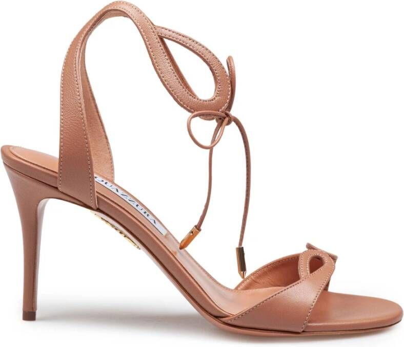 Aquazzura Nude Leren Stiletto Sandaal
