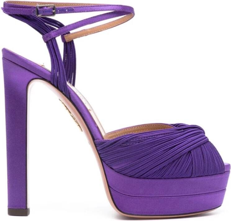 Aquazzura Paarse Sandalen met Draai Detail Purple Dames