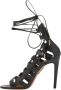 Aquazzura Pre-owned Fabric sandals Black Dames - Thumbnail 1