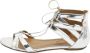 Aquazzura Pre-owned Leather flats Gray Dames - Thumbnail 1