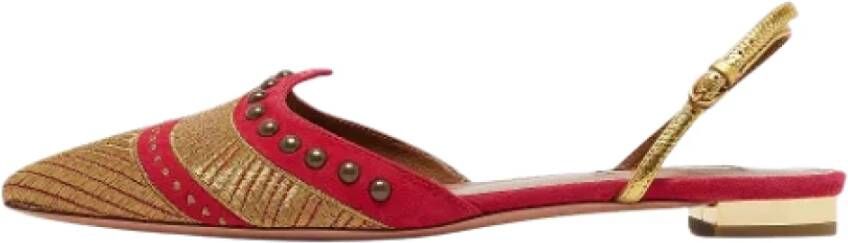 Aquazzura Pre-owned Leather flats Multicolor Dames