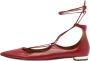 Aquazzura Pre-owned Leather flats Red Dames - Thumbnail 1