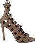 Aquazzura Pre-owned Leather heels Beige Dames - Thumbnail 1