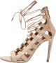 Aquazzura Pre-owned Leather sandals Beige Dames - Thumbnail 1