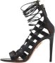 Aquazzura Pre-owned Leather sandals Black Dames - Thumbnail 1