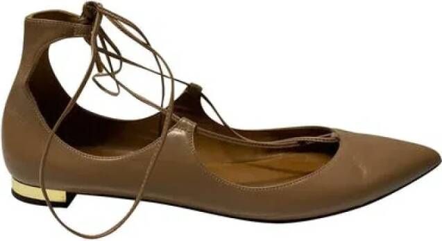 Aquazzura Pre-owned Platte schoenen Beige Dames