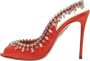 Aquazzura Pre-owned Satin heels Orange Dames - Thumbnail 1