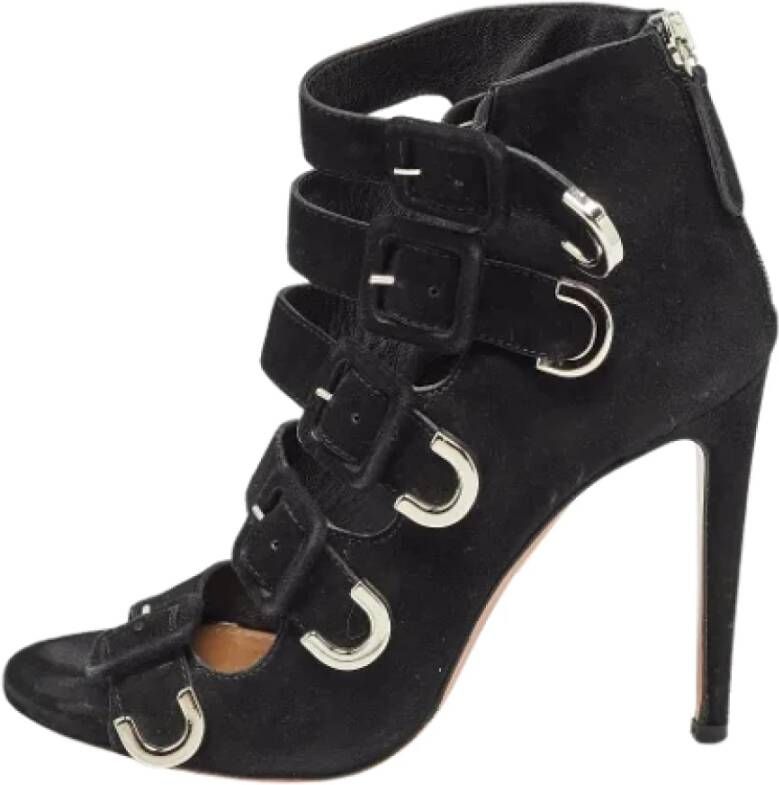 Aquazzura Pre-owned Suede boots Black Dames