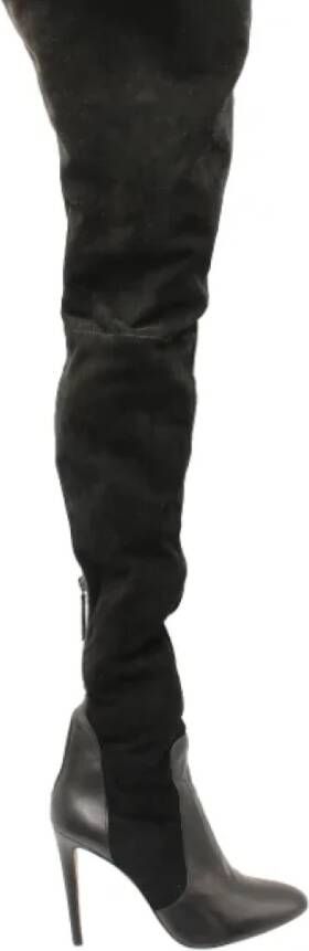 Aquazzura Pre-owned Suede boots Black Dames