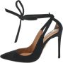 Aquazzura Pre-owned Suede heels Black Dames - Thumbnail 1