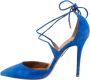 Aquazzura Pre-owned Suede heels Blue Dames - Thumbnail 1
