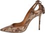 Aquazzura Pre-owned Suede heels Brown Dames - Thumbnail 1