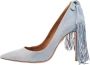 Aquazzura Pre-owned Suede heels Gray Dames - Thumbnail 1
