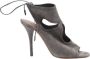 Aquazzura Pre-owned Suede heels Gray Dames - Thumbnail 1
