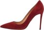 Aquazzura Pre-owned Suede heels Red Dames - Thumbnail 1