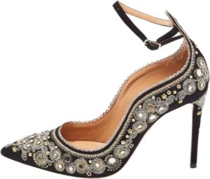 Aquazzura Pre-owned Suede heels Zwart Dames