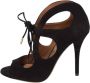 Aquazzura Pre-owned Suede sandals Black Dames - Thumbnail 1