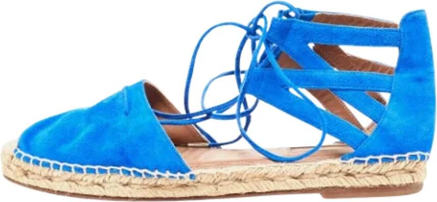 Aquazzura Pre-owned Suede sandals Blue Dames