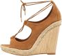 Aquazzura Pre-owned Suede sandals Brown Dames - Thumbnail 1