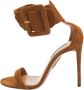 Aquazzura Pre-owned Suede sandals Brown Dames - Thumbnail 1