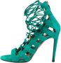 Aquazzura Pre-owned Suede sandals Green Dames - Thumbnail 1