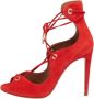 Aquazzura Pre-owned Suede sandals Red Dames - Thumbnail 1