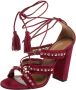 Aquazzura Pre-owned Suede sandals Red Dames - Thumbnail 1