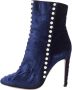Aquazzura Pre-owned Velvet boots Blue Dames - Thumbnail 1
