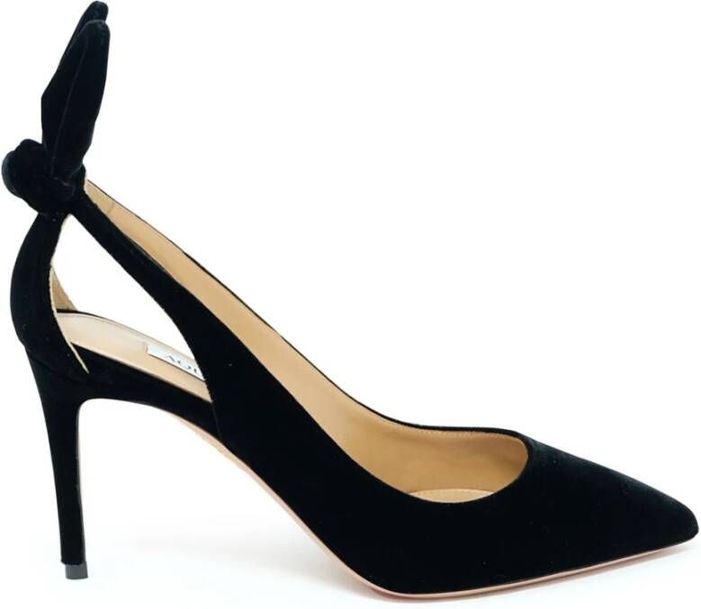 Aquazzura Zwarte Velvet Bow Tie Pumps