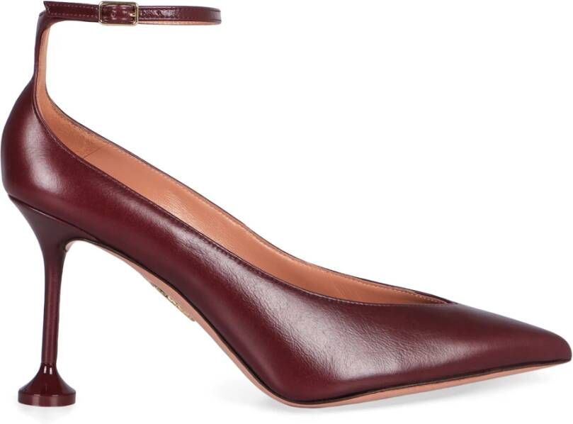 Aquazzura Puntige Neus Hoge Hak Leren Schoen