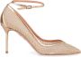 Aquazzura Puntige Neus Mesh Pumps met Enkelband Yellow Dames - Thumbnail 1