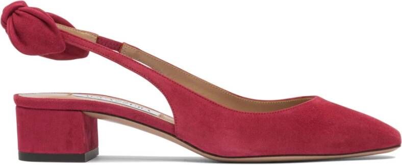 Aquazzura Rode hakken met strikdetail