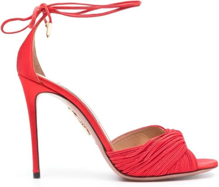 Aquazzura Rode Sandalen met Twist Detail Red Dames