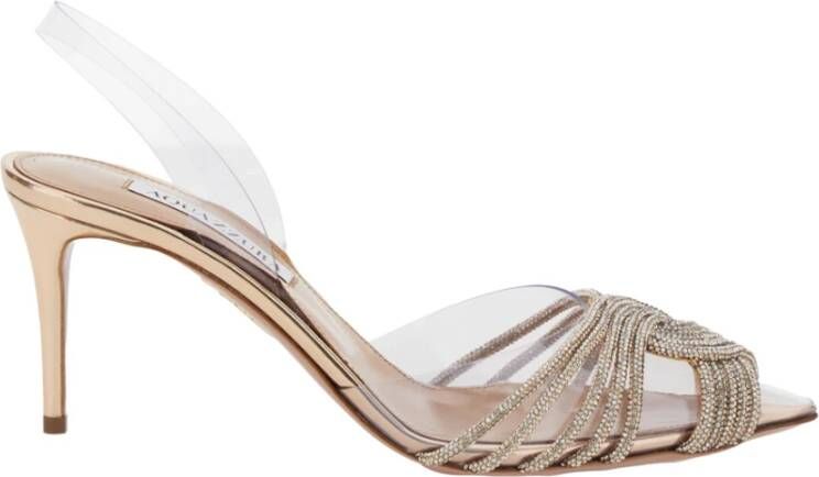Aquazzura Roze Hak Slingback Gatsby Pink Dames