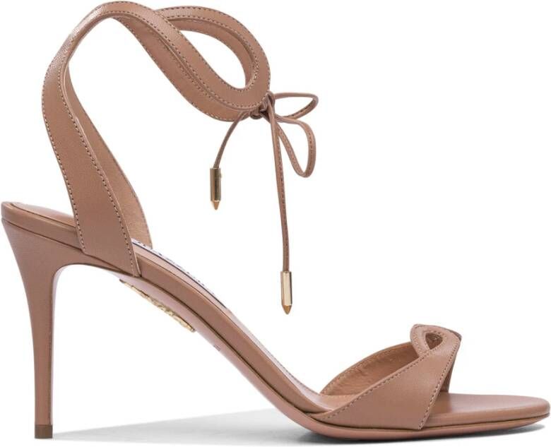 Aquazzura Roze Leren Sandalen voor Vrouwen