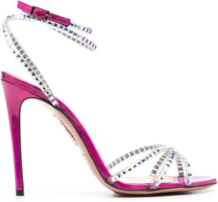 Aquazzura Gem-Embellished High Heel Sandalen Pink Dames