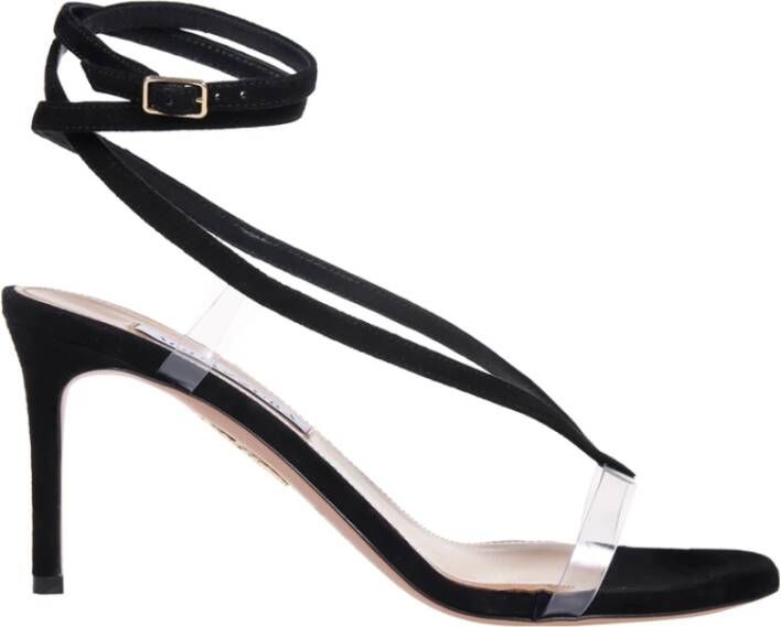 Aquazzura Elegant Illusions Plexi High Heel Sandalen Black Dames