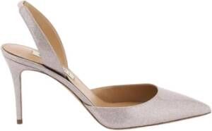 Aquazzura Glitter Slingback Pumps met 90mm Hak Beige Dames