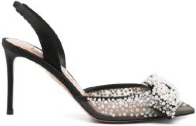 Aquazzura Slingback pumps met strikdetail