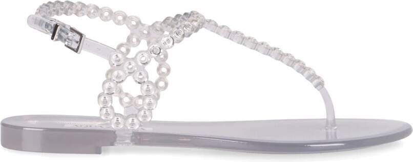 Aquazzura Studded Thong Platte Sandalen
