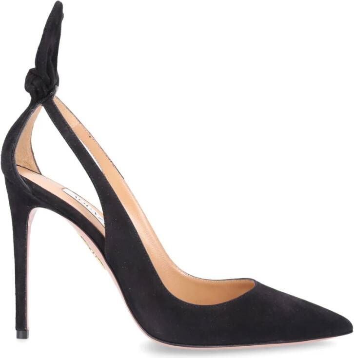 Aquazzura Suede Bow Tie Pumps Black Dames