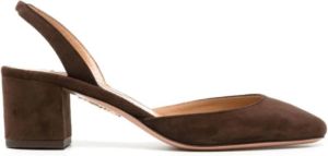 Aquazzura Talita 50mm Caffè Suède Pumps Bruin Dames